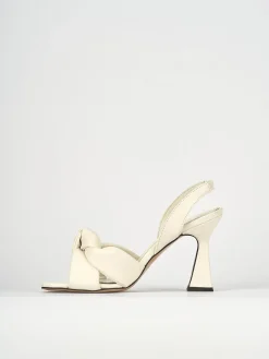 Sandali tacco 9cm pelle beige