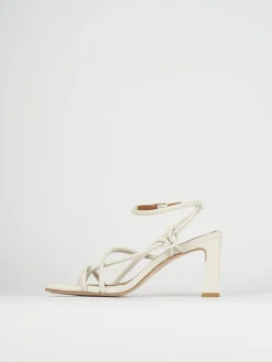 Sandali tacco 8cm pelle beige