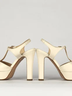 Sandali tacco 10cm pelle beige
