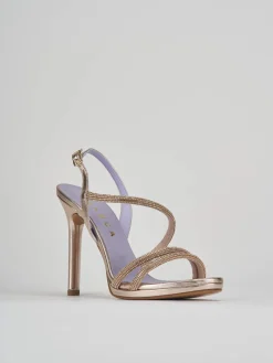 Sandali tacco 9cm pelle beige