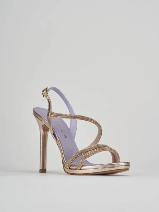 Sandali tacco 9cm pelle beige