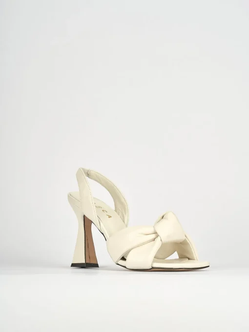 Sandali tacco 9cm pelle beige