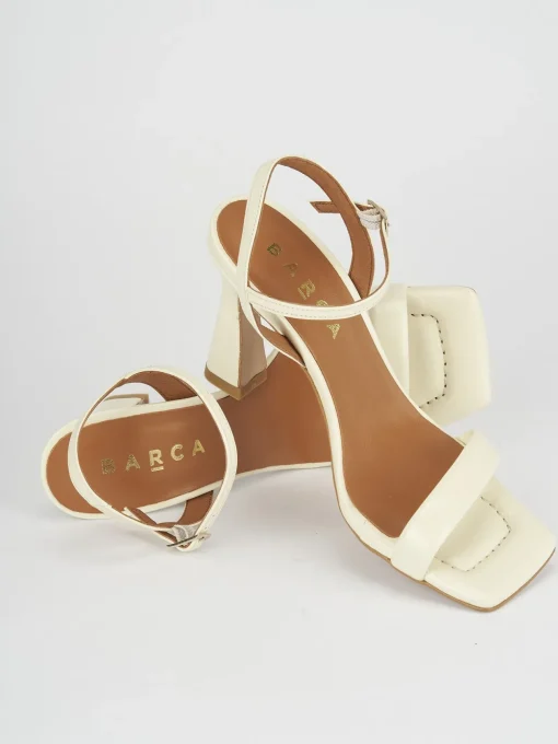 Sandali tacco 9cm pelle beige