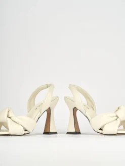 Sandali tacco 9cm pelle beige