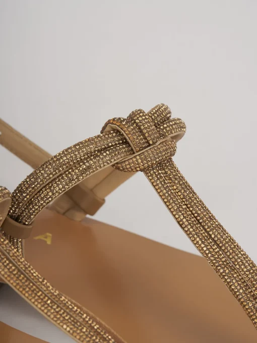 Sandali tacco 1cm pelle beige