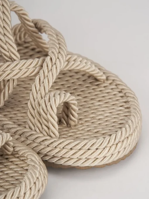 Sandali tacco 1cm pelle beige