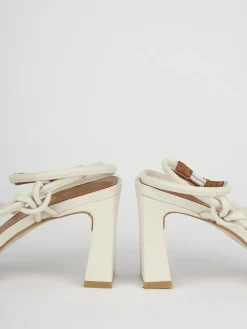 Sandali tacco 8cm pelle beige