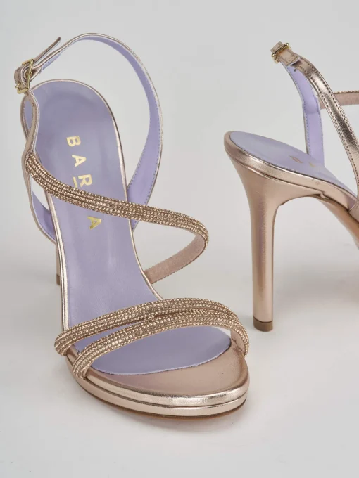 Sandali tacco 9cm pelle beige