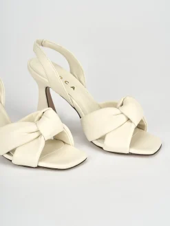 Sandali tacco 9cm pelle beige
