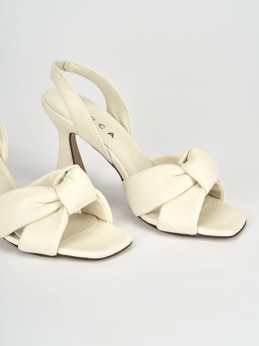 Sandali tacco 9cm pelle beige