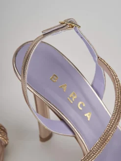 Sandali tacco 9cm pelle beige