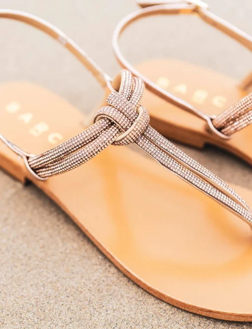 Sandali tacco 1cm pelle beige