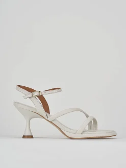 Sandali tacco 6cm pelle bianco