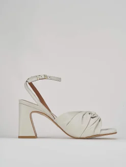 Sandali tacco 7cm pelle bianco