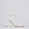 Sandali tacco 7cm pelle bianco
