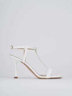 Sandali tacco 7cm pelle bianco
