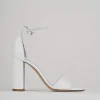 Sandali tacco 8cm pelle bianco