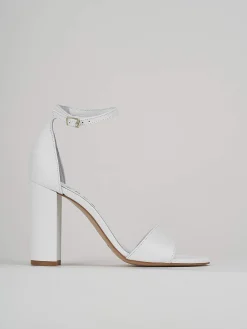 Sandali tacco 8cm pelle bianco