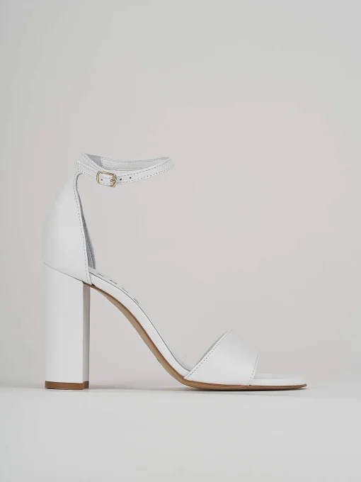 Sandali tacco 8cm pelle bianco