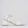 Sandali tacco 5cm pelle bianco