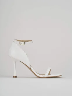Sandali tacco 7cm pelle bianco