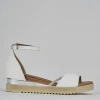 Sandali tacco 2cm pelle bianco