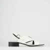 Sandali tacco 5cm pelle bianco