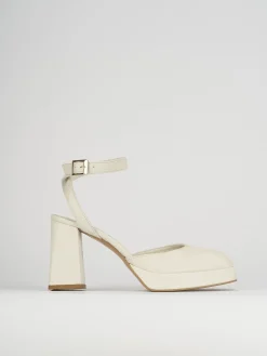 Sandali tacco 9cm pelle bianco