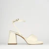 Sandali tacco 7cm pelle bianco