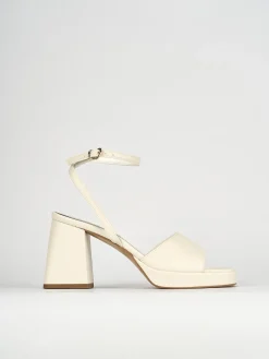 Sandali tacco 7cm pelle bianco