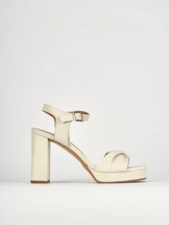 Sandali tacco 9cm pelle bianco
