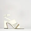 Sandali tacco 7cm pelle bianco