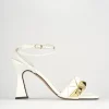 Sandali tacco 9cm pelle bianco