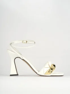 Sandali tacco 9cm pelle bianco