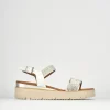 Sandali tacco 3cm pelle bianco
