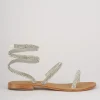 Sandali tacco 1cm pelle bianco