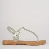 Sandali tacco 1cm pelle bianco