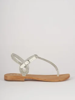 Sandali tacco 1cm pelle bianco