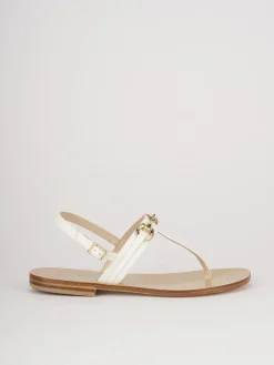 Sandali tacco 1cm pelle bianco