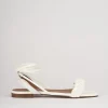 Sandali tacco 1cm pelle bianco