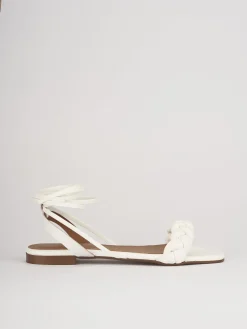 Sandali tacco 1cm pelle bianco