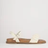 Sandali tacco 1cm pelle bianco