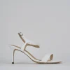 Sandali tacco 7cm pelle bianco