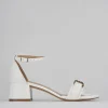 Sandali tacco 5cm pelle bianco
