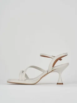 Sandali tacco 6cm pelle bianco