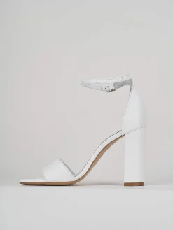 Sandali tacco 8cm pelle bianco