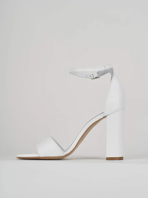 Sandali tacco 8cm pelle bianco