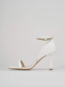 Sandali tacco 7cm pelle bianco