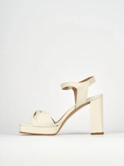 Sandali tacco 9cm pelle bianco