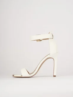 Sandali tacco 7cm pelle bianco